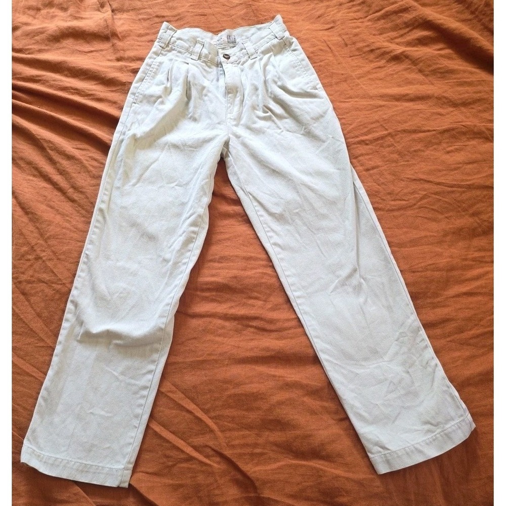 Vintage Gap Easy Fit Boys 10 Tan Khakis Chinos‎ Pants Pleated Baggy Y2K 90's